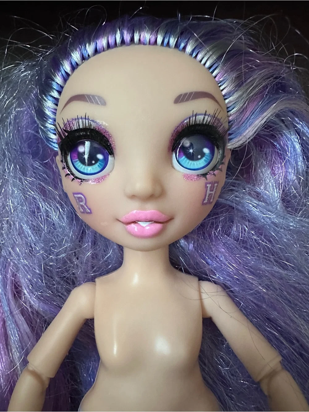 Rainbow High Cheer Violet Willow Purple Cheerleader Doll with no clothes
